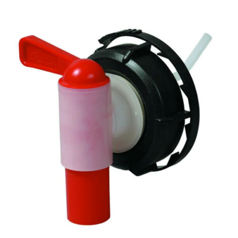 Chemical Plastic Aero Flow Tap and Cap 58mm (Chimney Cap) To Suit 15L, 20L and 25L Drums - Each