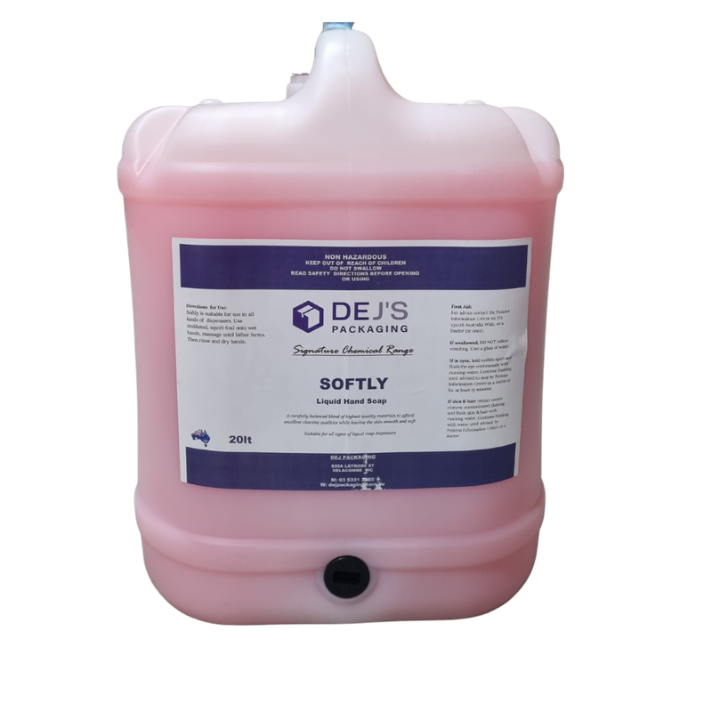 DEJ Softly PINK 20l Premium Hand, Hair and Body Soap - Each