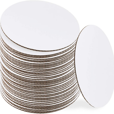 Corrugated White Cake / Pizza Circles Base 300mm Diameter - Packet of 100