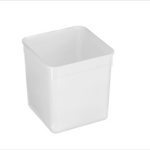 4.5L White Plastic Food Storage Containers and Lids 175mmL x 175mmW x 189mmH - Set of 100