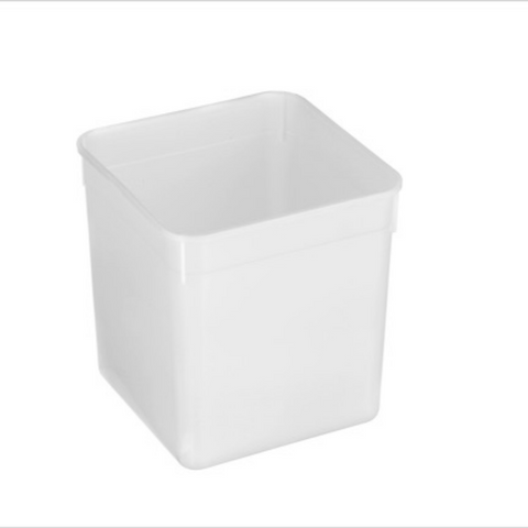 4.5L White Plastic Food Storage Containers and Lids 175mmL x 175mmW x 189mmH - EACH=1 / BOX=100