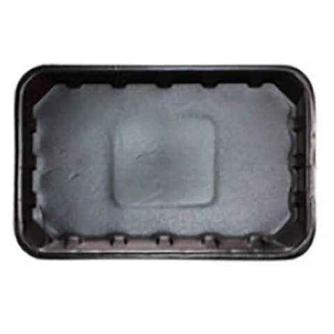 IKON Black Foam Shallow Butchers Tray 8" x 5" 210mm(L) x 140mm(W) x 30mm(H) (T10) - Box of 1,000