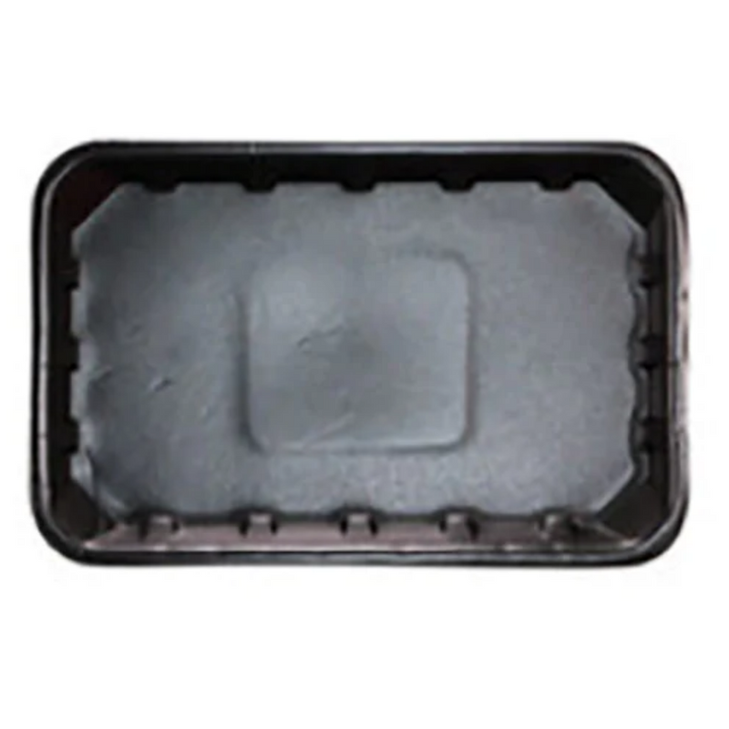 IKON Black Foam Shallow Butchers Tray 8" x 5" 210mm(L) x 140mm(W) x 30mm(H) (T10) - Box of 1,000