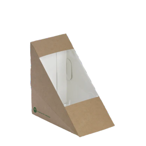 BioPak Medium Sandwich BioBoard Wedges 123mm(W) x 72mm(H) x 123mmmm(L) - Box of 500