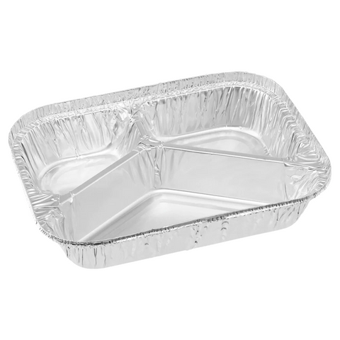 Marinucci Medium 3 Cavity Meal Foil Tray 600ml 205mm(L) x 155mm(W) x 34mm(H) (MRE521 / 7420) - Box of 330