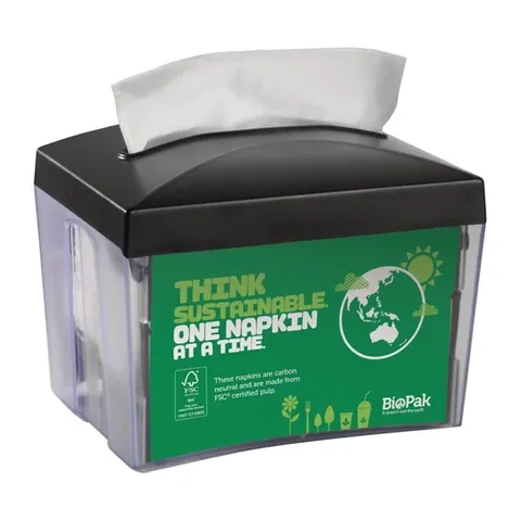 Biopak Napkin Tabletop Dispenser to suit Dispenser Napkins - Each