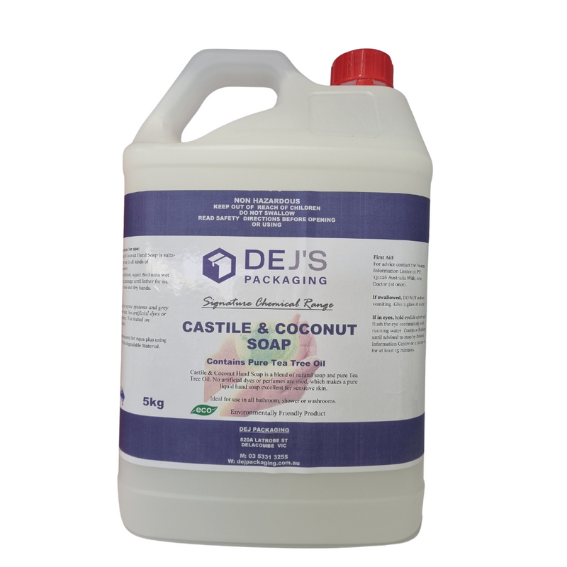 DEJ Aquaplus Castle & Coconut Hand Soap (for sensitive skin) - 5L