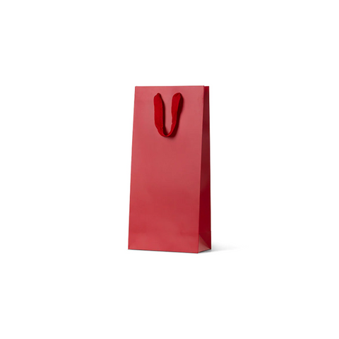 Double Deluxe Red Wine Bottle Loop Handle Paper Carry Bags 360mm(L) x 110mm(W) x 90mm(G) - Box of 100