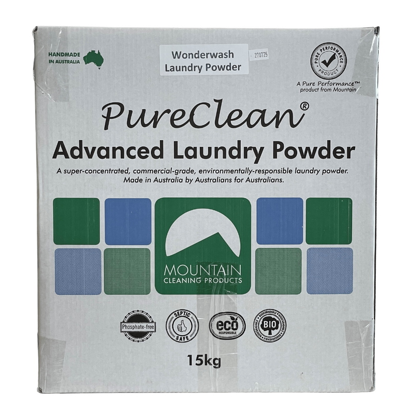 Mountain Cleaning Pureclean Wonderwash Laundry Powder Carton - 15Kg