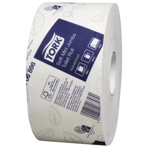 Tork Advanced 2 Ply Mini Jumbo Toilet Paper 170m Rolls - Box of 12