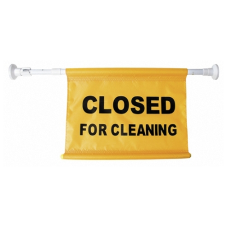 Hanging Caution Closed for Cleaning Sign Spring Loaded - Each