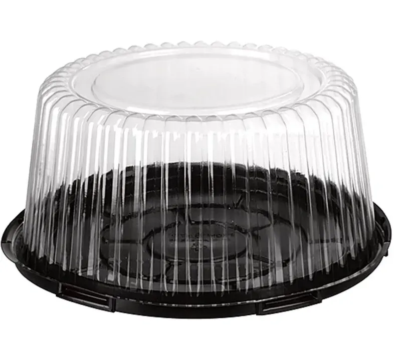Medium Clear Premium Cake Dome and Black Base 100mm(W) x 216mm(H) - Box of 100