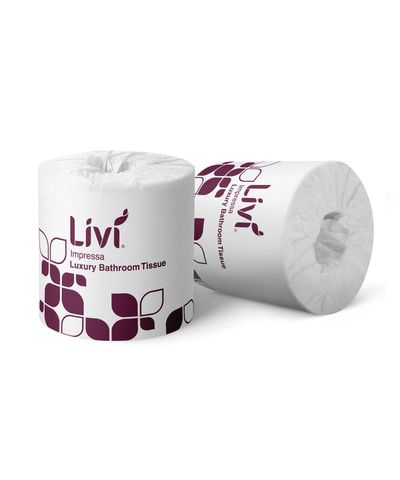 **CLEARANCE*** Livi 3005 Impressa Embossed 3 Ply Toilet Paper Roll 225 Sheets Individually Wrapped - Box of 48