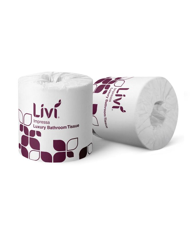 Livi 3005 Impressa Embossed 3 Ply Toilet Paper Roll 225 Sheets Individually Wrapped - Box of 48