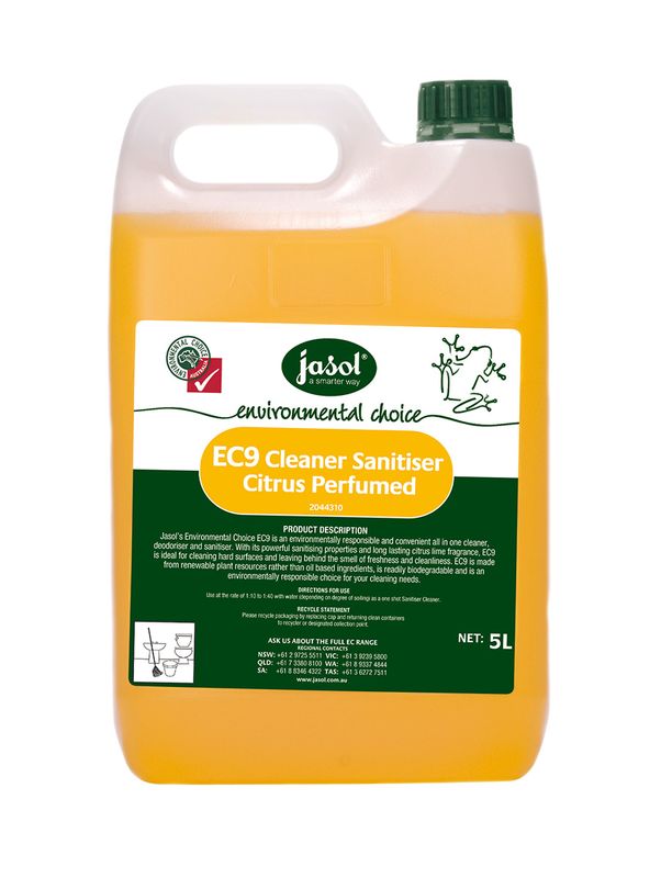 Jasol EC9 Citrus Cleaner Sanitiser Environmental Choice - 5L