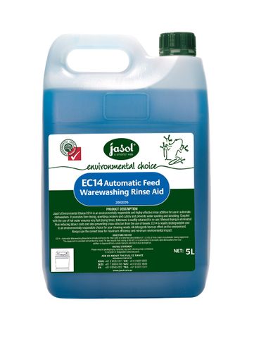Jasol EC14 Auto Ware Rinse Aid Environmental Choice - 5L