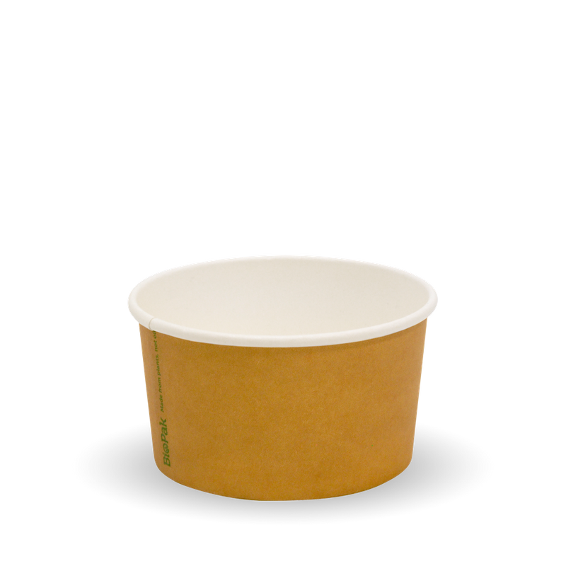 Biopak FSC Mix Certified PLA Lined Ice Cream Bio Cup - 90ml / 3oz - Box 1,000