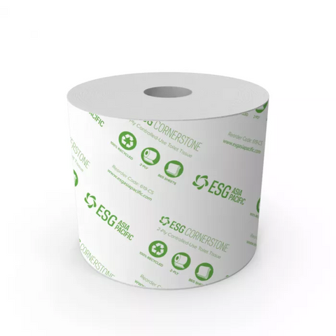 ESG 619 Toilet Tissue 2 Ply 865 Sheet High Capacity Recycled Rolls - Box of 36 Rolls