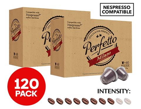 Perfetto Milano Caffitaly Coffee Pods (Blue Box) (for Cafe Italy Pod Machines) - HALFBX=60 / CARTON=120 (**GST FREE)