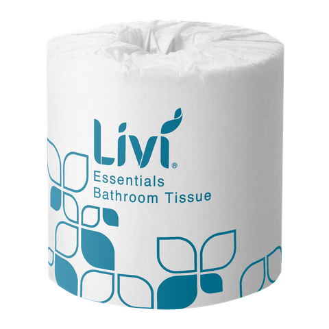 Livi 1002 Essentials White 2 Ply Toilet Paper Roll 700 Sheets Individually Wrapped - Box of 48