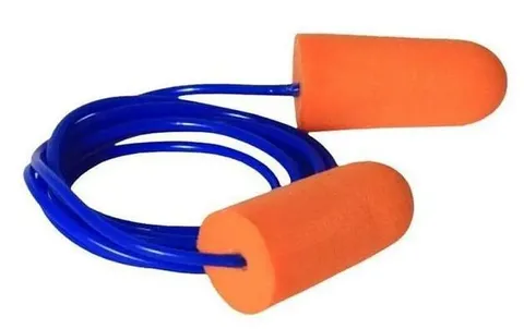 PU Foam Earplugs Class 5, Orange with Cord - Box of 1,000 Pairs