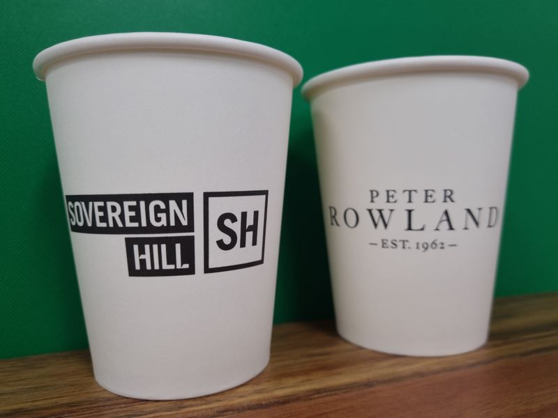 Custom Printed Coffee Cups Available in 80mm Slim And Standard 90mm Sizes - We are Compostable!