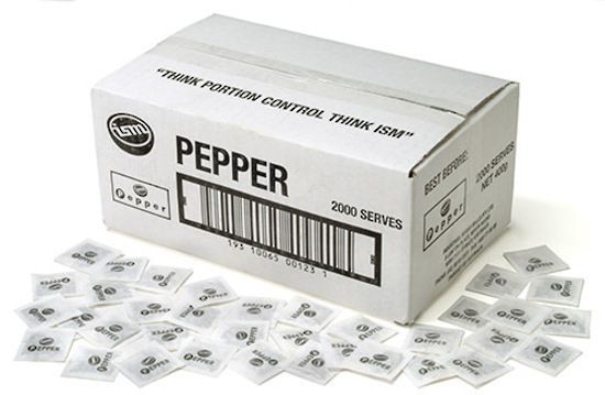 ISM Pepper Sachet Portions - Box of 2,000 Individual Units (** GST FREE)