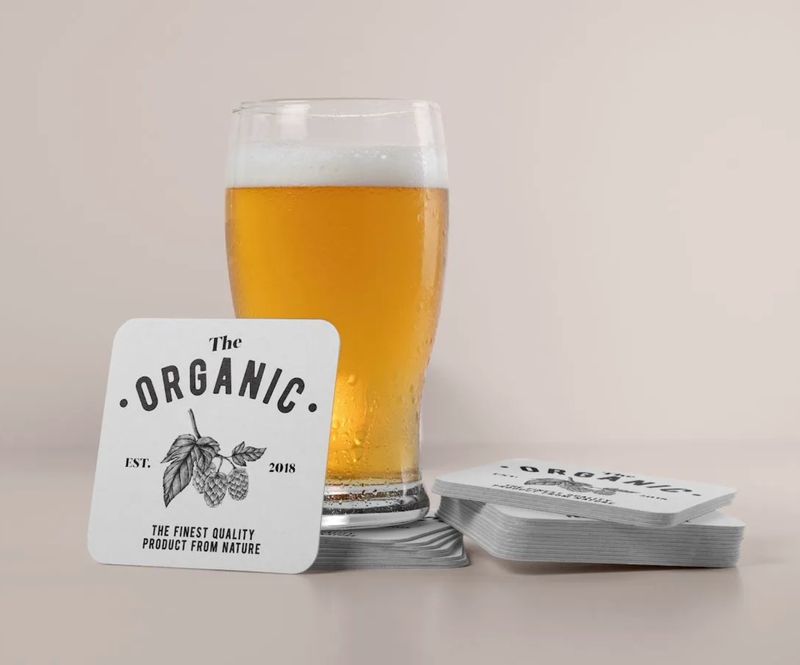 Custom Printed Coasters 95mm Available In Round or Square - We are Compostable!