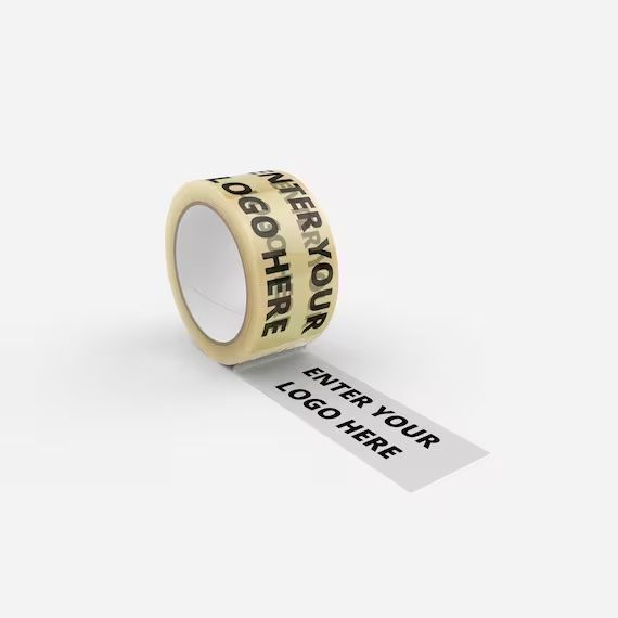 Custom Printed Packaging Tape or Stationary Tape Available in Many Sizes - Recyclable or Compostable!