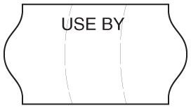 Meto USE BY Price Gun Labels 22 x 12 Freezer Grade Adhesive, Tamper Proof for Meto 722 1,500 Labels Per Roll - BOX=20 / EACH=1