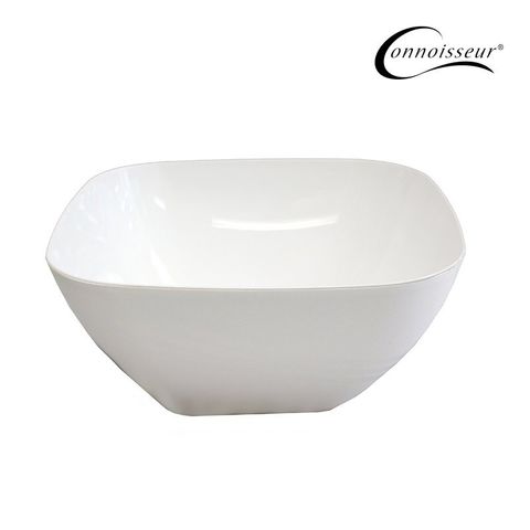 Conoisseur Plastic White Salad Bowl 26cmW x 26cmL - Each