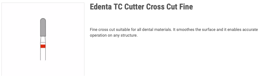 Edenta TC Cutter Cross Cut Fine