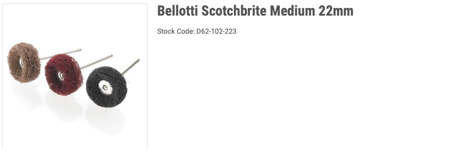 Bellotti Scotchbrite Medium 22mm