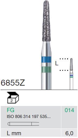 Busch Diamond Zirconia Cutter 6855Z - Coarse