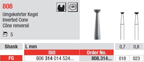 Edenta FG Inverted Cone 808