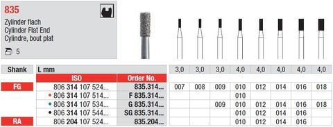 Edenta FG Flat Fissure 835