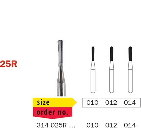 Diaswiss FG Tungsten Carbide Pear Shape 25R