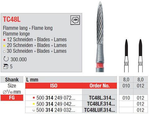 Edenta FG T/Carbide Finishing 48L/012