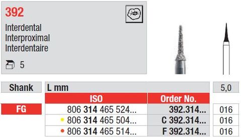 Edenta Interproximal Diamond 392