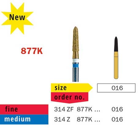 Diaswiss FG Tapered Torpedo 877K for Zirconia