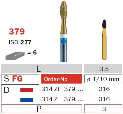 Rounded Football for Zirconia Z379/016