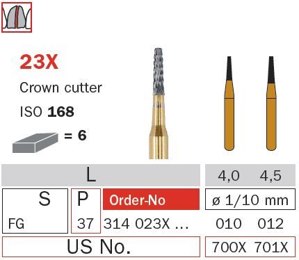 Diaswiss FG Crown Cutter Tapered 23X