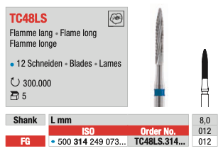 Edenta FG T/Carbide S-Finisher TC48LS