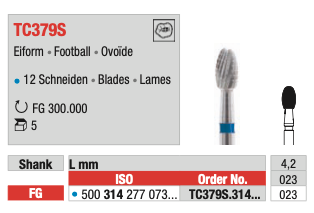 Edenta FG T/Carbide S-Finisher TC379S