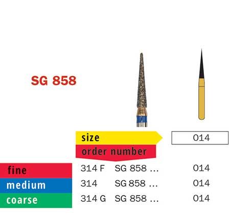 Swiss Goldie Needle 858 Diamond Bur