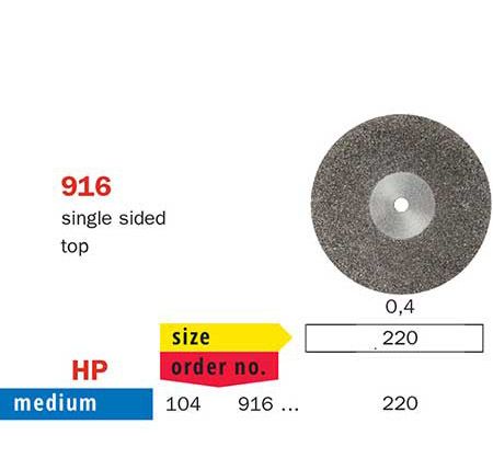 Diaswiss Flexible Single Sided Top Disc 916/220 Me