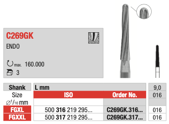 Endo Pulp Chamber Bur C269GK