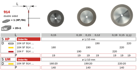 Diaswiss Flexible Double Sided Diamond Disc 914