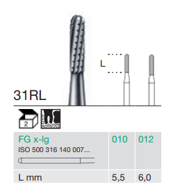 Busch X-Long Cylindrical Bur 31RL