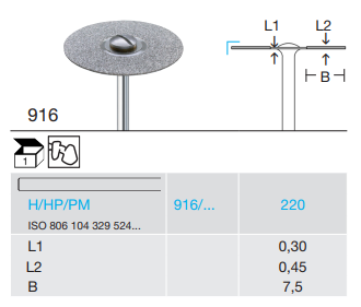 Busch HP Diamond Disc 916 22mm Medium